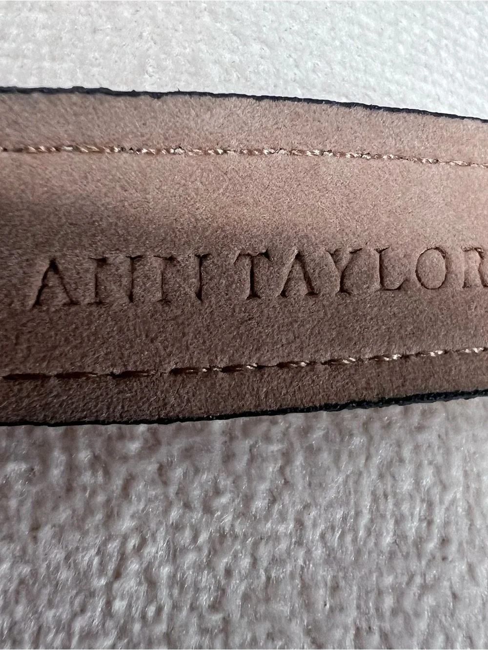 Ann Taylor Metallic Gold Statement Belt Size L Fixed 35” Chain Link Hardware